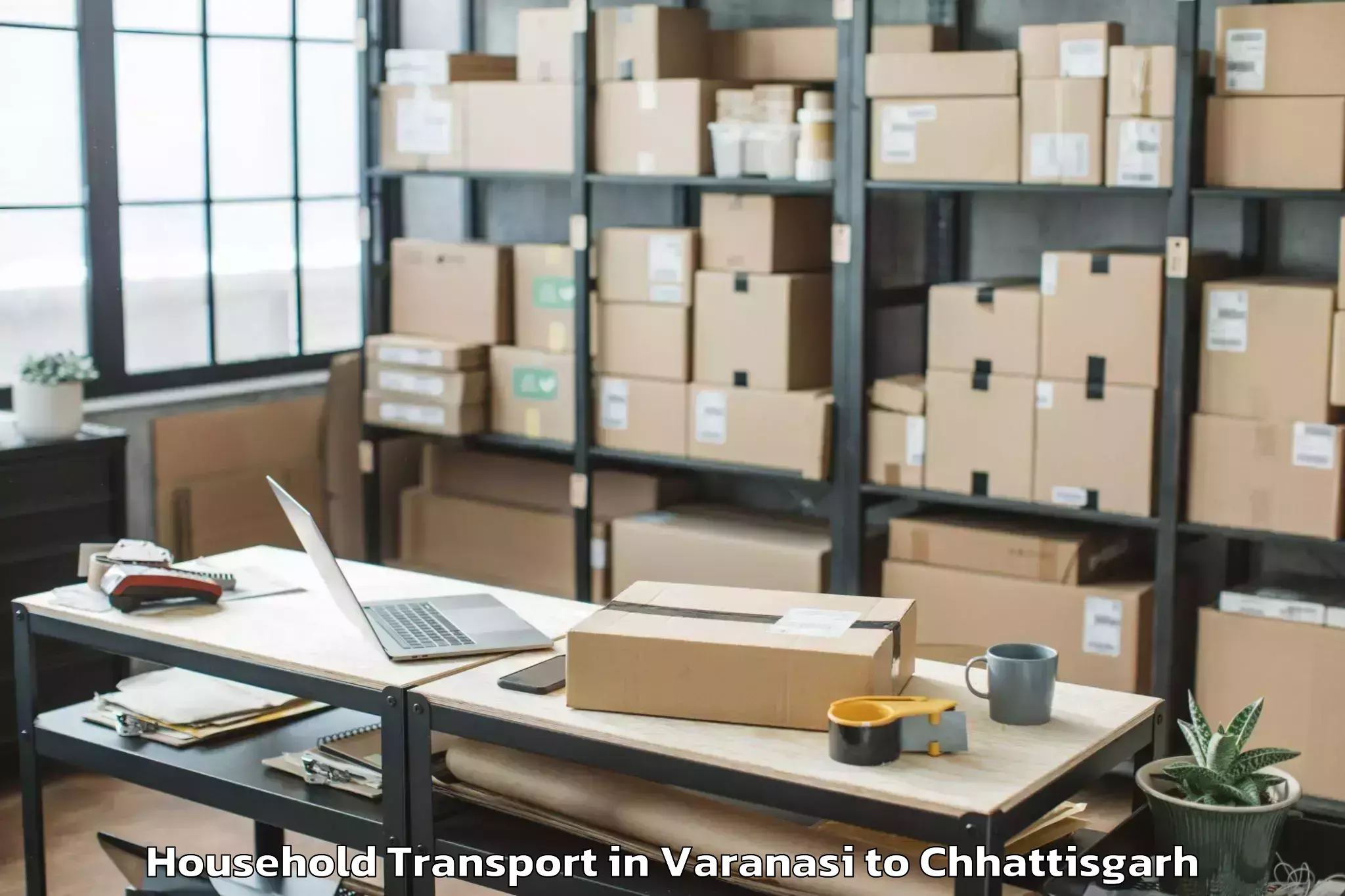 Book Varanasi to Dhamtari Household Transport Online